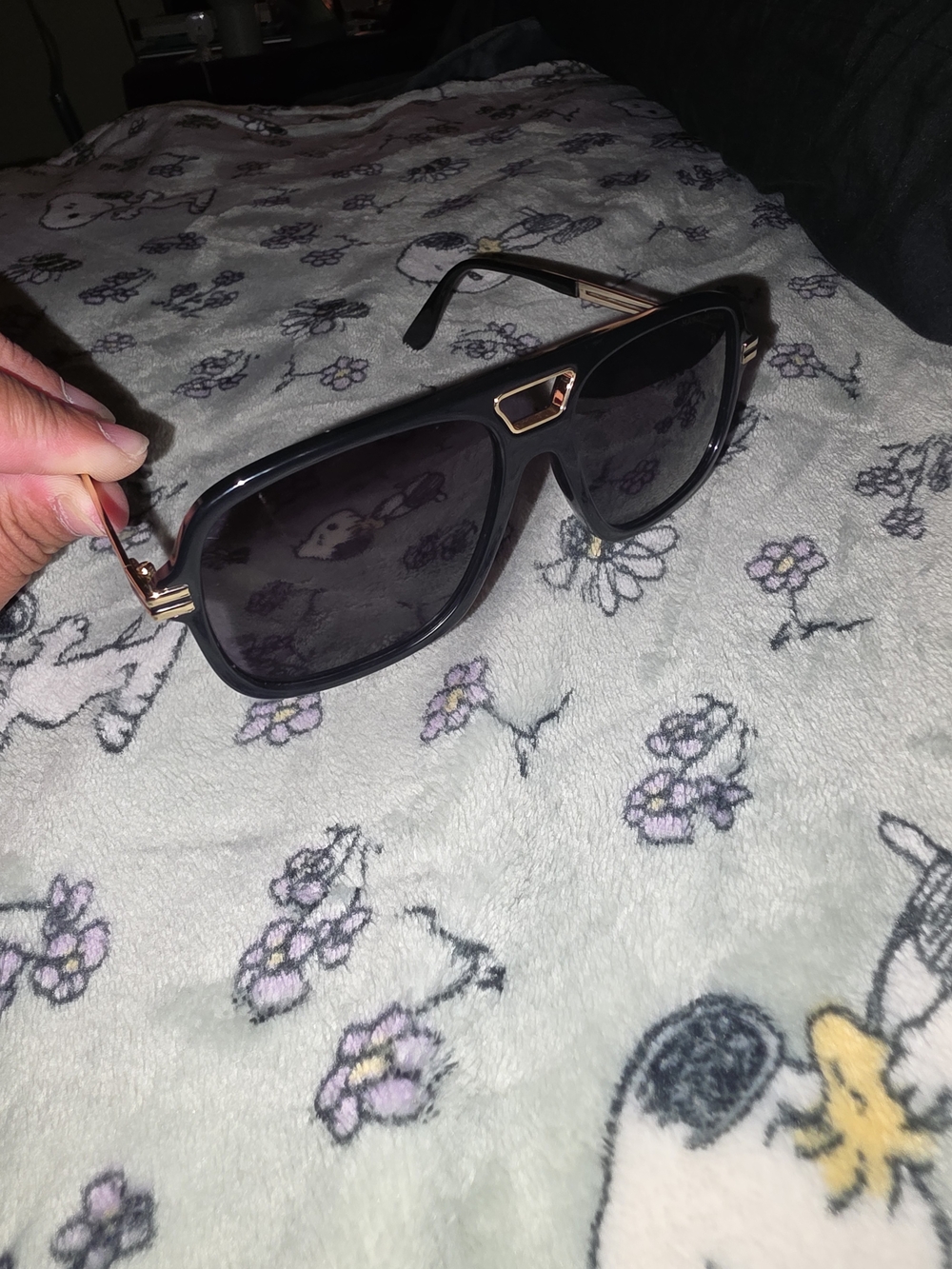 Marc Jacobs Black Sunglasses with Gold Accents